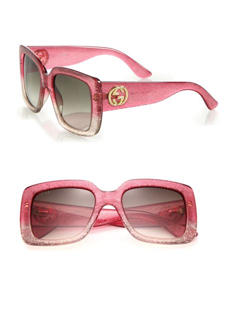 gucci square sunglasses glitter style|gucci outlet sunglasses.